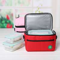 Promotion big capacity outdoor double deck foldable collapsible picnic cooler bag for girls