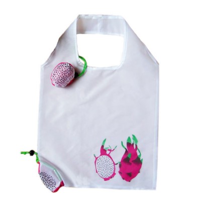 Cheap reusable foldable and portable polyester housewife fruit shopping bag