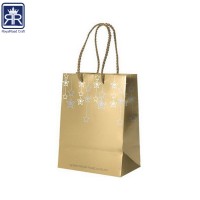 Custom free design gold laminated foil shopping carry bag with you designing